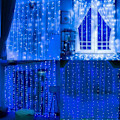 Miniatyrbillede 2 af 5: Vinduesgardin Lyskæde, 300 LED 8 Lystilstande Fe Lys USB