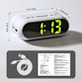 Miniatyrbillede 7 af 7: Høj Alarmur til Soveværelser med Dynamisk RGB Nattelys, Farverig LED Digital Alarmur med Snooze, Dobbelt Alarm, Dæmper, Natbord Digitalt Ur