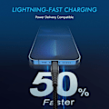 Miniatyrbild 2 av 5: USB C till Lightning-kabel, 6Ft+9Ft [Mfi-certifierad] 20W