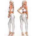 Miniatyrbild 3 av 5: Kvinnors Leggings i konstläder Byxor PU Elastiskt formande höft