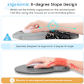 Miniatyrbild 2 av 9: Musmatta handledsstöd och tangentbords handledsstöd, 3 st datormusmattor för skrivbord med underläggsset, ergonomiskt minnesskum musmatta med marmor