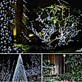 Miniatyrbillede 6 af 7: Julelys, Fe-lys Udendørs 66Ft 200 LED med Hukommelsesfunktioner Controller, Stik i Påske Dekorationslys til Soveværelse Fest Bryllup Have