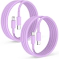 Miniatyrbillede 1 af 4: 2 stk. til Apple iPhone 13 12 Hurtigopladerkabel Lilla 6ft