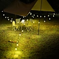 Miniatyrbild 2 av 6: Utomhus ljusslingor LED 20 lampor 72 fot uteplats ljusslingor, krossäkra LED-lampor inomhuslampor vattentäta för camping trädgård balkong festival