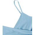 Miniatyrbilde 3 av 4: Kvinners Spaghetti Stropp Knot Bak Crop Top Wrap Cami Top