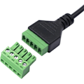Miniatyrbillede 4 af 5: 1 ft USB type A 2.0 han til 5-polet skrueterminal hun