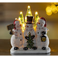 Miniatyrbild 5 av 5: Jultomtedekoration, figurer av harts, upplysta dekorationer inomhus