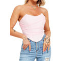 Miniatyrbillede 1 af 5: Korset Top til Kvinder Sexet Stropløs Push Up Bustier Off Shoulder Boned Open