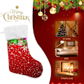 Miniatyrbild 7 av 7: Julklapp, Personliga Julklappsstrumpor 2-pack Julgranspynt Snöflingor 45,7 cm Julstrumpor Hängande Ornament Eldstad