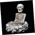 Miniatyrbild 6 av 9: Skalleformad askkopp i harts med lock, prydnad, personlig, cool, kreativ, vardagsrum, utomhus, hem, skrivbord, hantverk, hemsökt hus, bar, halloweendekoration, present