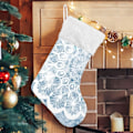 Miniatyrbillede 1 af 7: Jule-Strømpe, Personlige Jule-Strømper 2-pak Mysterious Blue Mandala Art 45,7 cm Jule-Strømper Hængende Ornament Pejs til Træ
