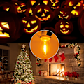 Miniatyrbild 5 av 7: Julbybelysning med 4 LED-lampor, LED-lampor C7-sladdklämmor Jul Halloween Ca, Pumpor, Utomhusatmosfär Vit 4 LED