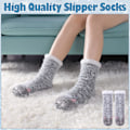 Miniatyrbillede 5 af 5: Fuzzy Slipper Sokker til Kvinder med Grippere Vinter Varme Tykke Plys Fleece
