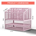 Miniatyrbillede 4 af 6: Effektiv opbevaring Pink rt Supply Desk Orgnizer, Surdy Mesh ncil-n Orgnizer Opbevaring til skrivebord, Lrge Mrker Holder Orgnizer Wi Drwer nd Pink