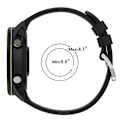 Miniatyrbillede 5 af 5: For Garmin Venu 2 Plus 20mm Solid Color Soft Silicone Watch Band ESS White