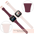 Miniatyrbillede 3 af 5: Silikone Rem til Fitbit Versa og Versa 2 - Slank Smal Udskiftningsrem