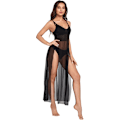 Miniatyrbilde 4 av 5: Kvinners Plus Size Split Lang Mesh Lingerie Kjole Babydoll Chemise