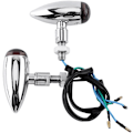Miniatyrbillede 1 af 5: Motorcykel blinklys - 2 stk. Bullet Amber LED blinklys