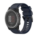 Miniatyrbillede 1 af 5: For Garmin Fenix 3 26mm Horisontal Tekstur Silikone Rem Med Fjernelsesværktøj NVU Navy Blue