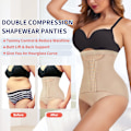 Miniatyrbilde 5 av 5: Rumpeformet truse for kvinner med høy midje, magekontroll, body shaper, midjestramming