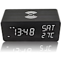 Miniatyrbild 1 av 9: Digital klocka, laddningsbar justerbar LED-klocka, digital väckarklocka för sovrum, digital sovrumsväckarklocka, sängbordsdigital väckarklocka för barn,