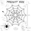 Miniatyrbillede 6 af 7: Halloween Spindelvæv Lys med Sort Edderkop, 4.26FT Diameter 84 LED Orange Lilla Web Lys med 8 Tilstande, Vandtæt med Timer Plugin
