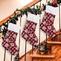 Miniatyrbillede 4 af 7: Jule-Strømpe, Personlige Jule-Strømper 2-pakning Jule-Rød Buffalo Plaid 45,7 cm Jule-Strømper Hængende Ornament Pejs til Træ
