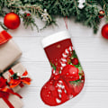 Miniatyrbillede 7 af 8: Glædelig Jul Juleferie Dekoration Strømper - Holdbare, Farverige og Sjove Festlige Dekorationer Jule Strømpe Pejs Ornamenter Xmas S