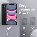 Miniatyrbillede 2 af 6: Silikone Etui til iPhone 11 (2019) 6.1-Ih, Siy-Soft Touch Fuld Beskyttende Etui, Stødsikkert Cover med Mikrofiberforing (Sort) Sort