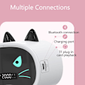 Miniatyrbillede 4 af 8: Vækkeur Radio, Bluetooth Højttaler, Digitalt Vækkeur til Soveværelse med FM Radio, Dobbelt Alarmindstillinger, Nem at Bruge, 1000mHA Hvid