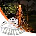 Miniatyrbillede 1 af 7: Vandfaldlys, LED-strimmel lys udendørs vandtæt, Halloween vandfaldlys, multi-lys strimmel dekoration juledekoration lys, som
