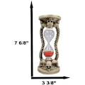 Miniatyrbillede 2 af 9: Ebros Gave Gotisk Alkymi Kirkegård 4 Kranier Med Skelet Rygsøjle Knogler Dekorative Sand Timer Figur Ossuarium Makaber Sandtimer Accent