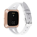 Miniatyrbillede 2 af 5: For Fitbit Versa 2 Læder Midteråbning Urrem IDZ White