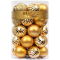 Miniatyrbild 1 av 5: Guld julgranskulor 34 st 1,57 tum små julgransdekorationer