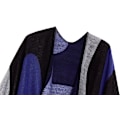 Miniatyrbillede 3 af 5: Farveblok Dame Sjal Wrap Stilful Åben Front Poncho Cape