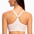 Miniatyrbild 2 av 3: Kvinnors Racerback Front Closure Full Coverage Ovadderad Plus Size Underwire BH