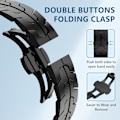Miniatyrbillede 2 af 7: Rustfrit stålbånd kompatibel med   Galaxy Watch Ultra 47mm(2024), Solid Metal Replacement Business Strap med foldelås til mænd Sort