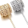 Miniatyrbilde 3 av 5: 5 meter flat aluminium curb-kjede 15x10 Twisted Miami Cuban Link