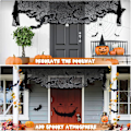 Miniatyrbilde 2 av 9: Halloween-dekorasjonssett, svart blonder peis mantel skjerf edderkoppnett peis skjerf rundt skl borddekke blonder edderkoppnett bordløper co