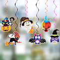 Miniatyrbilde 5 av 5: Halloween hengende virveldekorasjoner - 12 stk takgirlanger