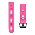 Miniatyrbillede 2 af 5: For Garmin Fenix 7 / 6 Pro / 5 Plus 22mm Sort Spænde Silikone Urrem WSU Pink