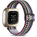 Miniatyrbillede 1 af 5: Nylon Flettet Rem Til Fitbit Versa 3/Sense - Regnbue