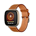 Miniatyrbild 1 av 5: För Fitbit Versa 4 / Sense 2 Universal Äkta Läder Klockarmband NZQ Brown