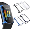 Miniatyrbild 1 av 5: 4-pack fodral för Fitbit Charge 5 - TPU-fodral med full täckning