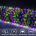Miniatyrbillede 3 af 6: 360 LED Net Lights, 21ft x 5ft Farverige Julelys Net Lys Klar Ledning 8 Tilstande, Sammenkædelig Vandtæt Lyskæde Udendørs til Buske Træ