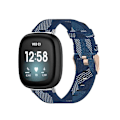 Miniatyrbild 1 av 5: För Fitbit Versa 3 Nylon Weave Canvas Watch Band ZRJ Blue