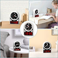 Miniatyrbild 6 av 7: Väckarklocka, Analog klocka & LED digital klocka, Tyst klocka, Ljussensor LED klocka, Snooze, 12 timmar, Väckarklocka för sovrum, vardagsrum, Vit