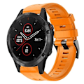 Miniatyrbillede 1 af 5: Til Garmin Fenix 5 Plus Metal Spænde Solid Color Silikonurrem FVH Orange