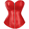 Miniatyrbillede 1 af 5: Kvinde Faux Læder Bustier Korset Top Steampunk Talje Cincher