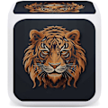 Miniatyrbild 4 av 8: LED-väckarklocka, nyår Tiger-logotyptryck Flerfärgad väckarklocka Geometrisk väckarklocka Sovrumsväckarklocka Tyst väckarklocka Vit Vit